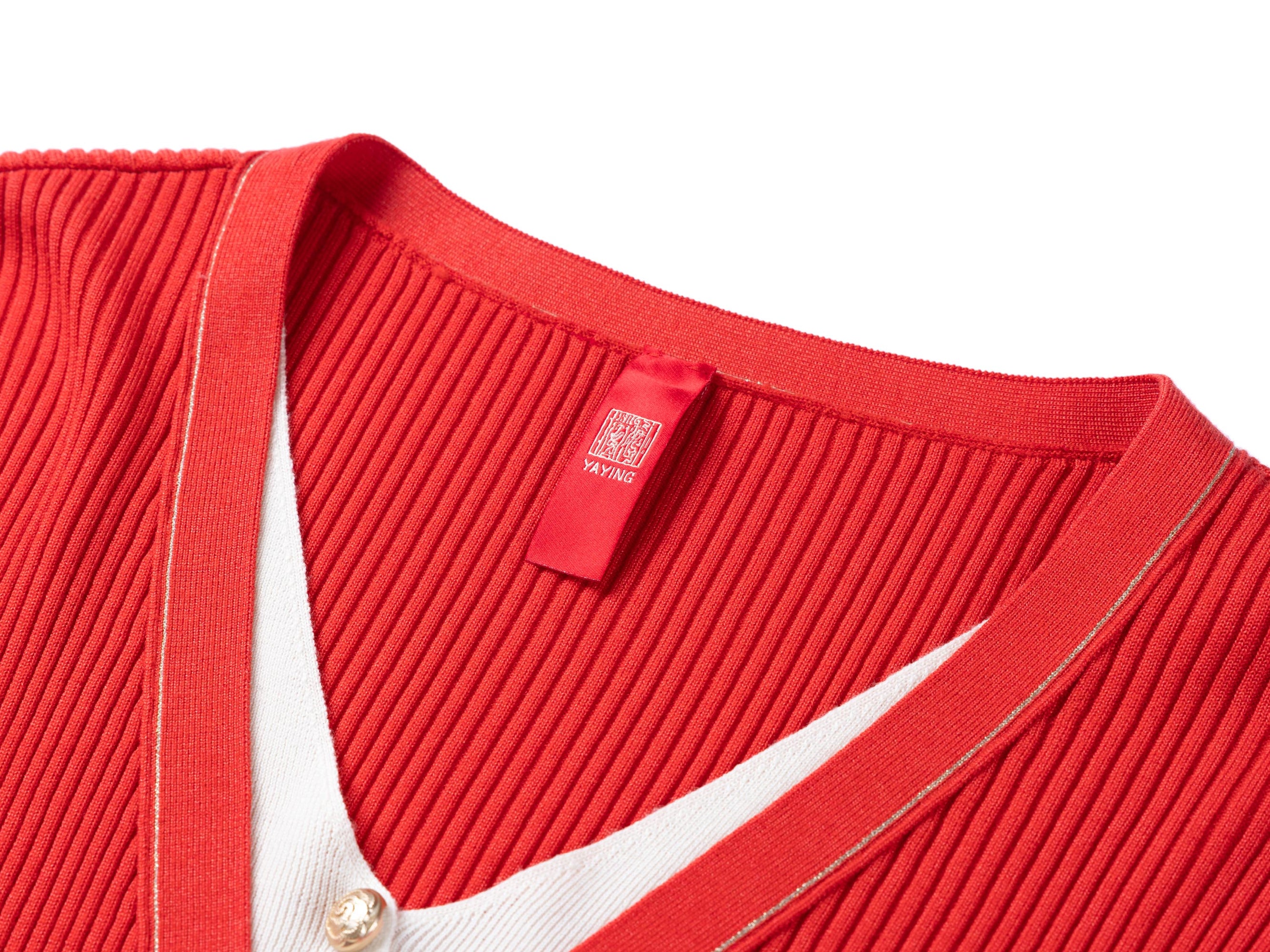 Merino Wool Knit Sweater | Red