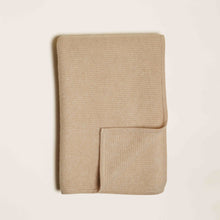 Cassie Cashmere Waffle Knit Baby Blanket | Soft Camel