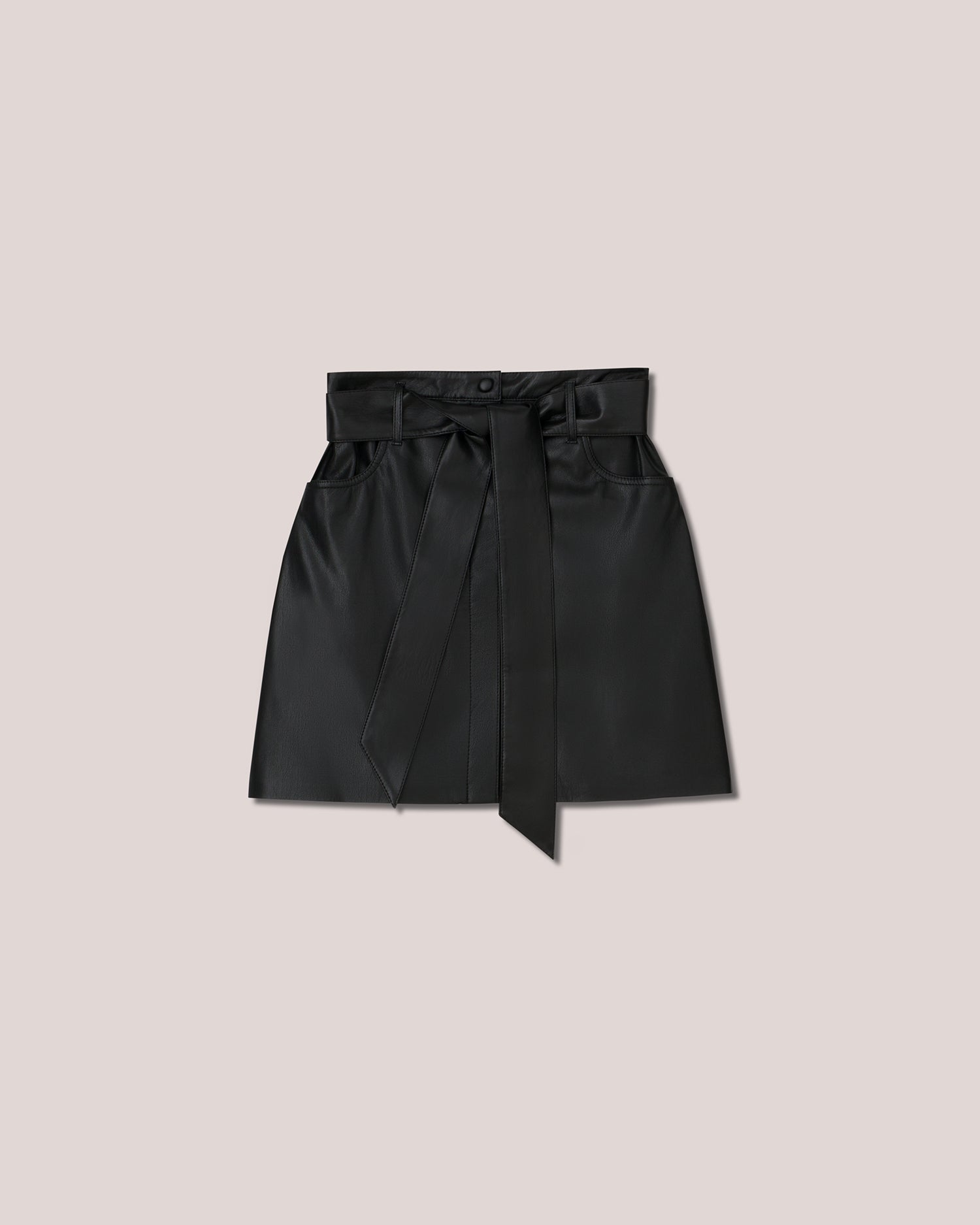 Womens | Meda Alt-Leather Mini Skirt | Black