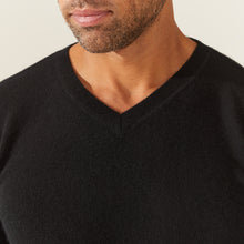 Mens | Liam Cashmere V-Neck Sweater | Black