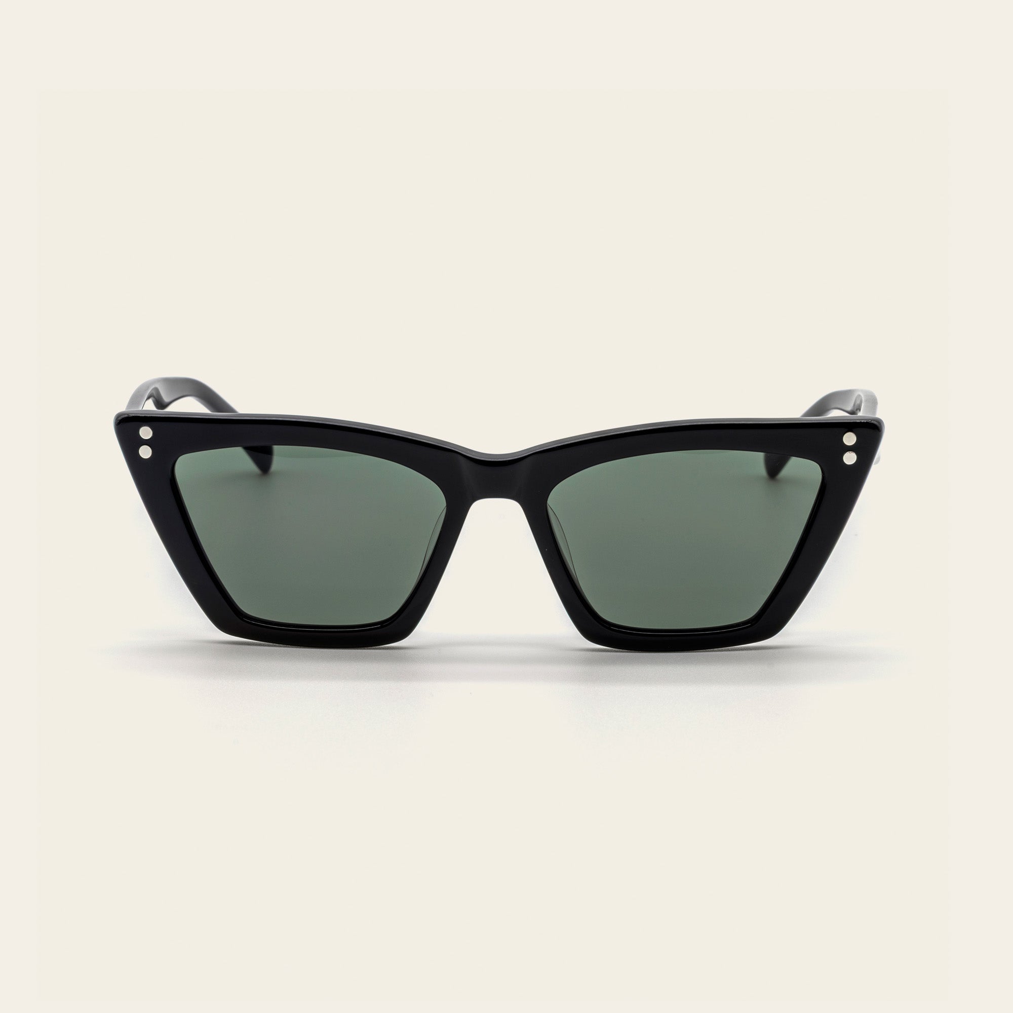 Unisex | Keira Cat-Eye Italian Acetate Sunglasses | Black