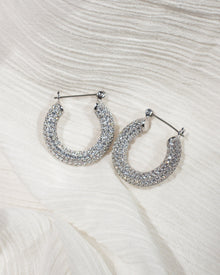 Pave Baby Amalfi Hoops - Silver | Plated Silver