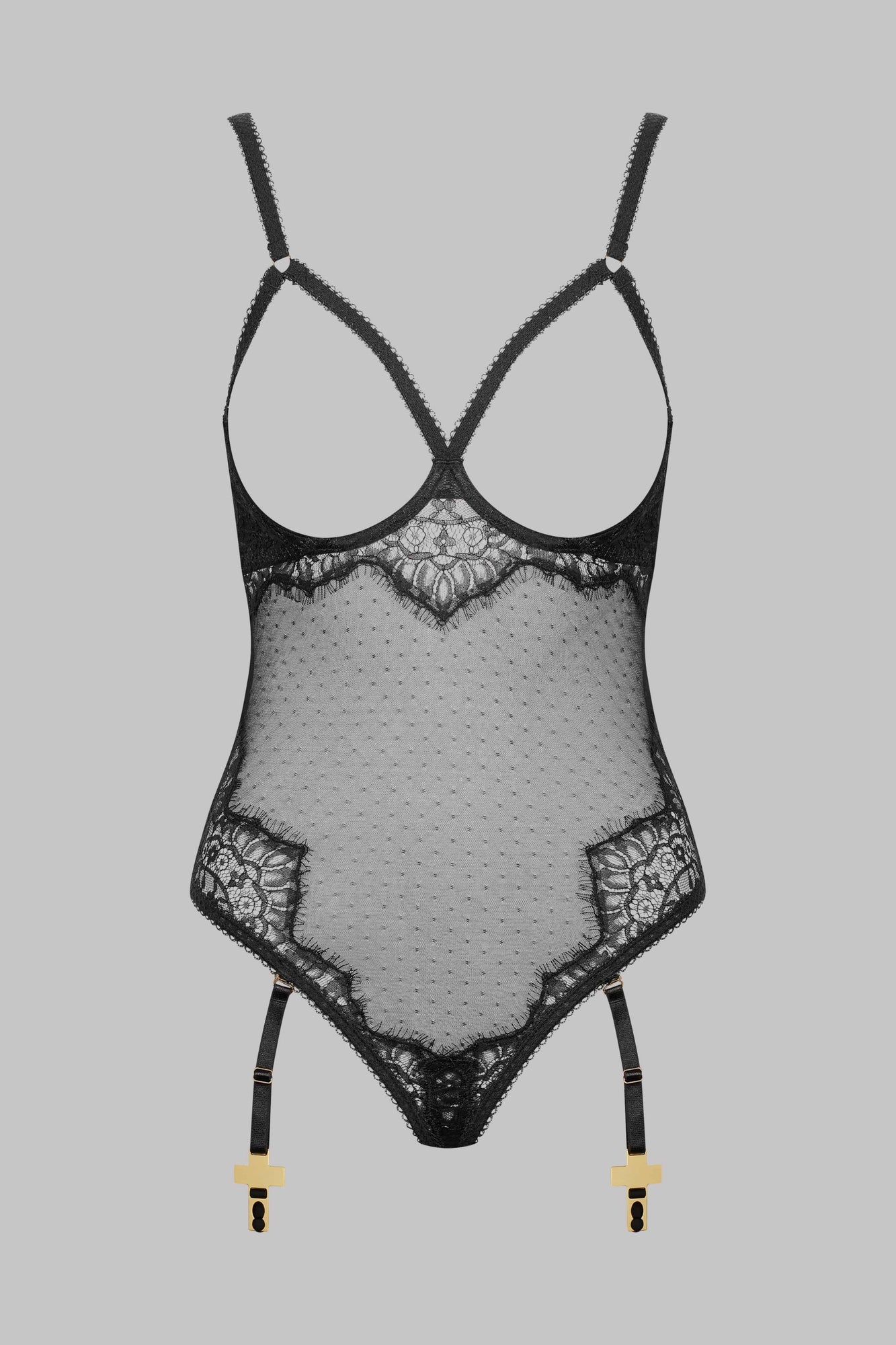 Cupless Thong Body - Inspiration Divine | Black