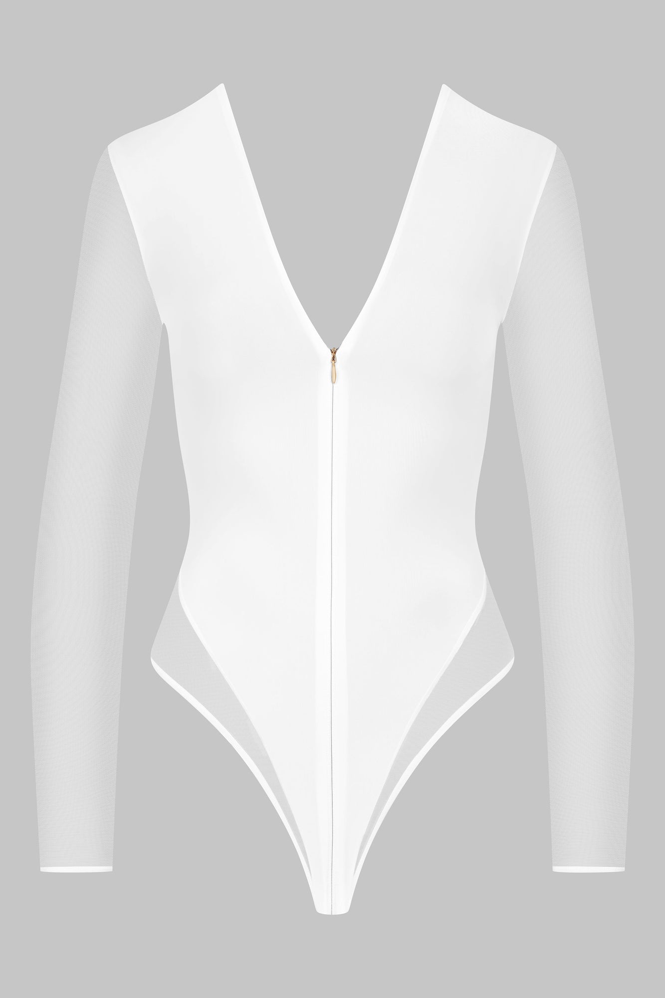 Thong body with zip - Pure tentation | White