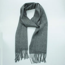 Cashmere Scarf With Fringes | Grey