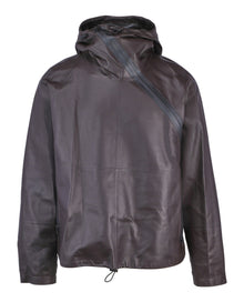 Bottega Veneta | Hooded Leather Pullover Jacket