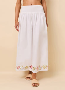 Womens | Noreen Skirt Embroidered Eyelet | Optic White