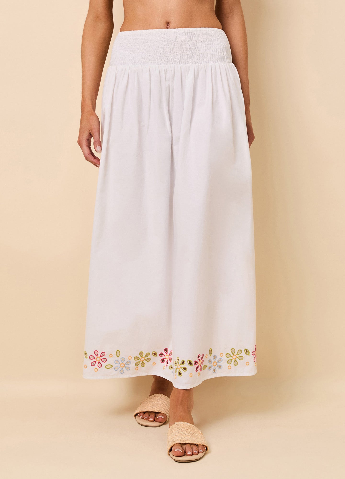 Womens | Noreen Skirt Embroidered Eyelet | Optic White