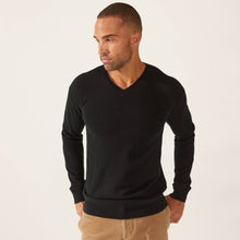 Mens | Liam Cashmere V-Neck Sweater | Black