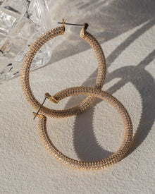 Pave Amalfi Hoops - Gold | Plated Gold