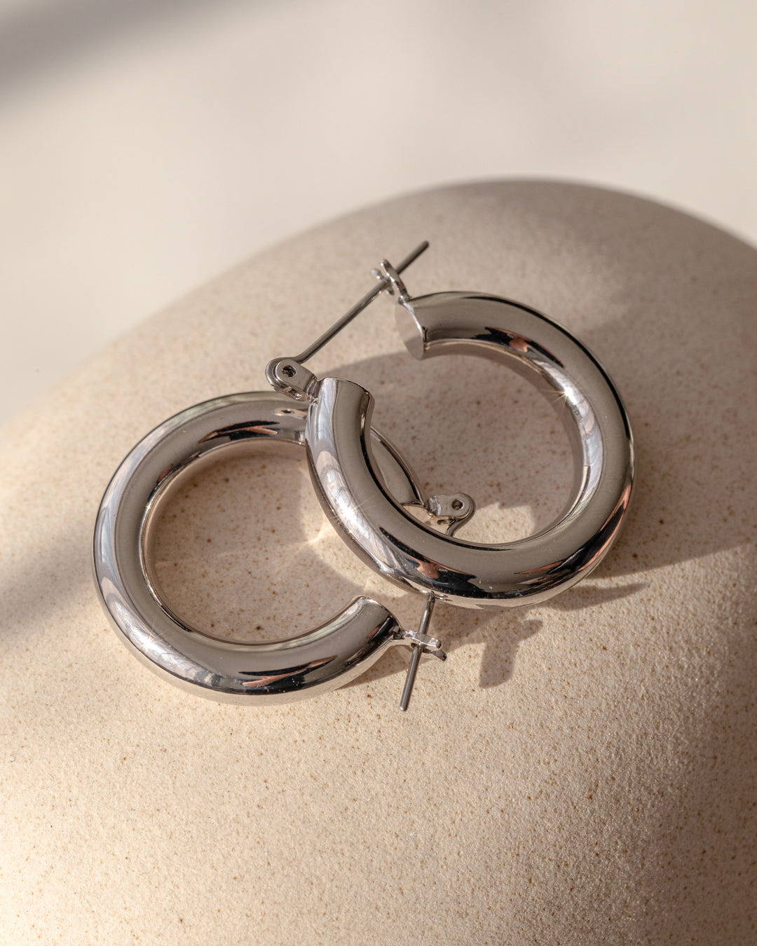 Baby Amalfi Tube Hoops - Silver | Plated Silver