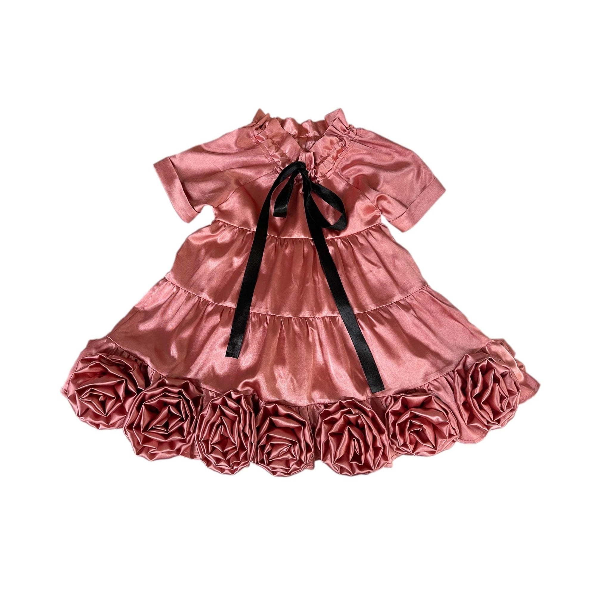 Satin Rose Dress | Rose