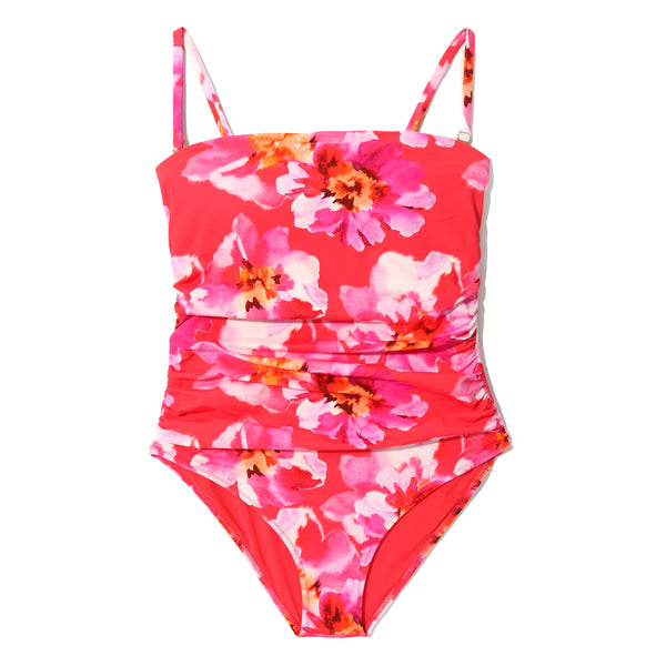 Swim Bandeau One Piece | Out Of Office (Pink)