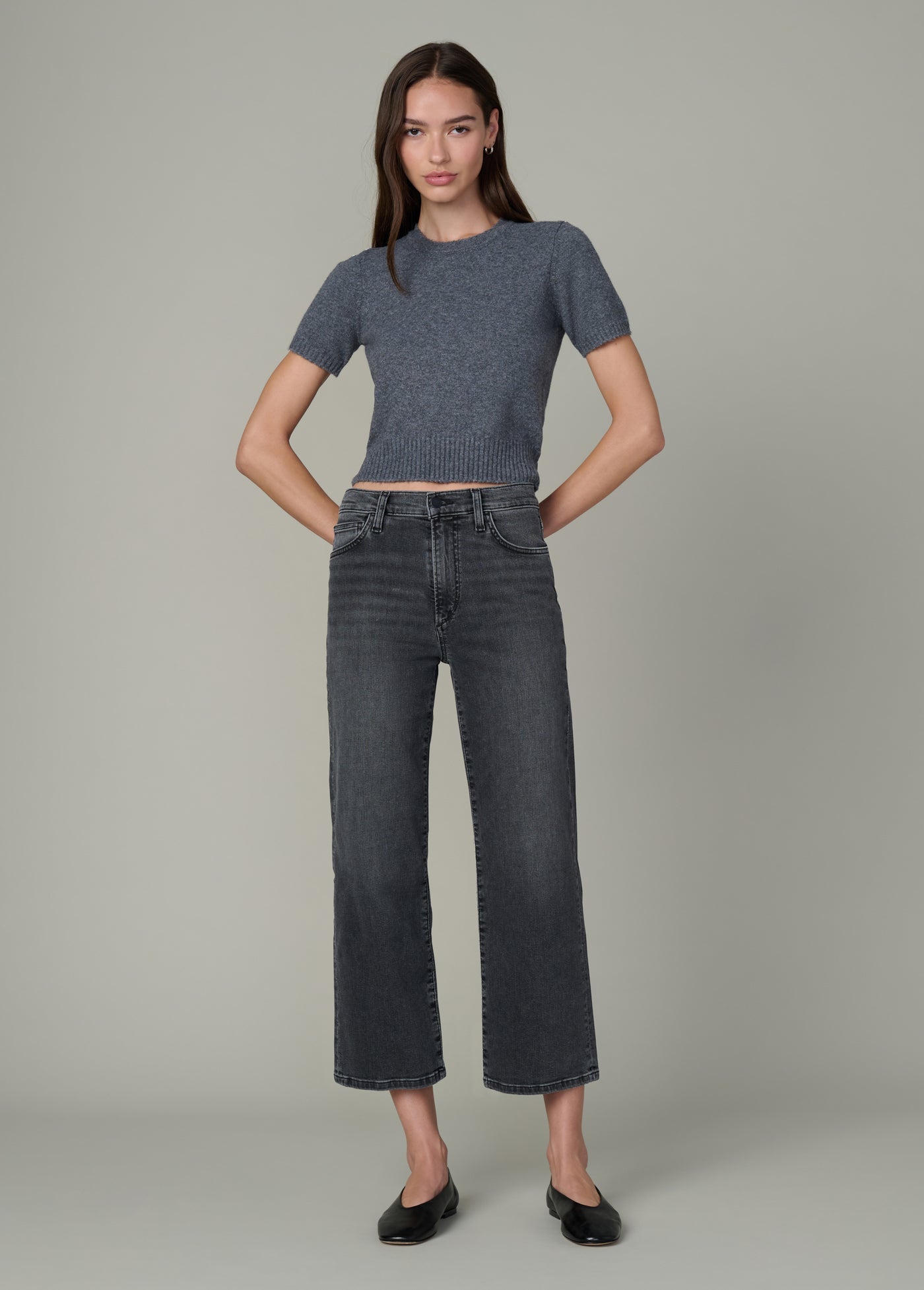 The Blake Cropped Wide Leg Affluence – stylish and comfortable women's wide leg jeans.