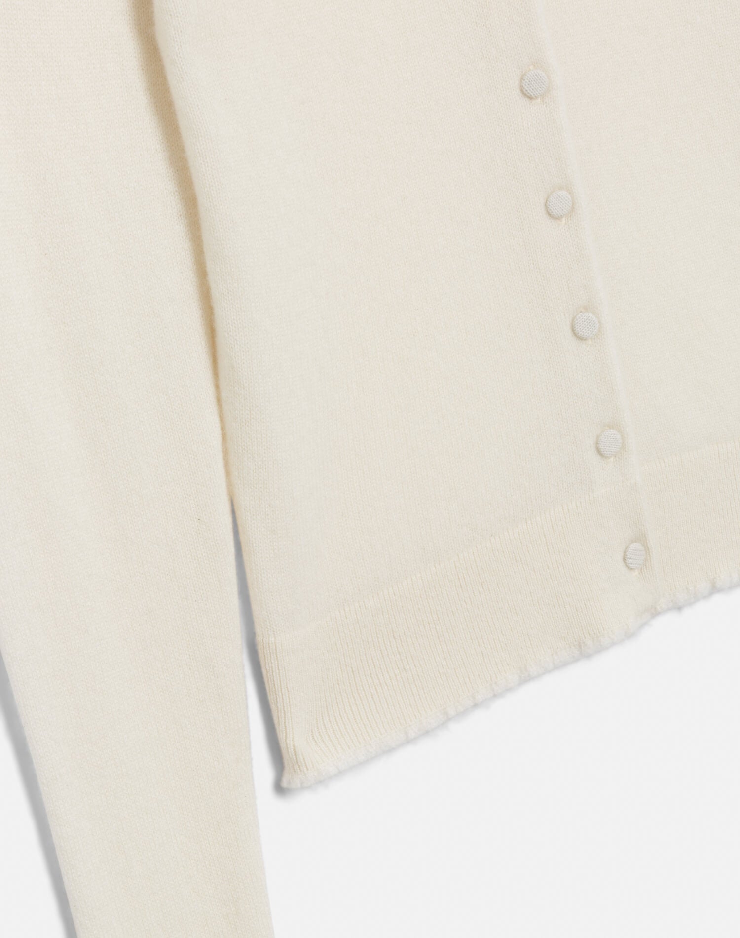 Womens | Cashmere Crewneck Cardigan | Ivory