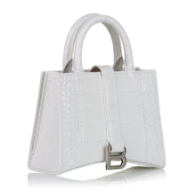 Balenciaga Pre-Owned Croc Embossed East West Hourglass Satchel XXS | Women | White x Ivory