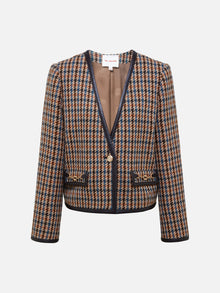 Houndstooth Jacket | Brown