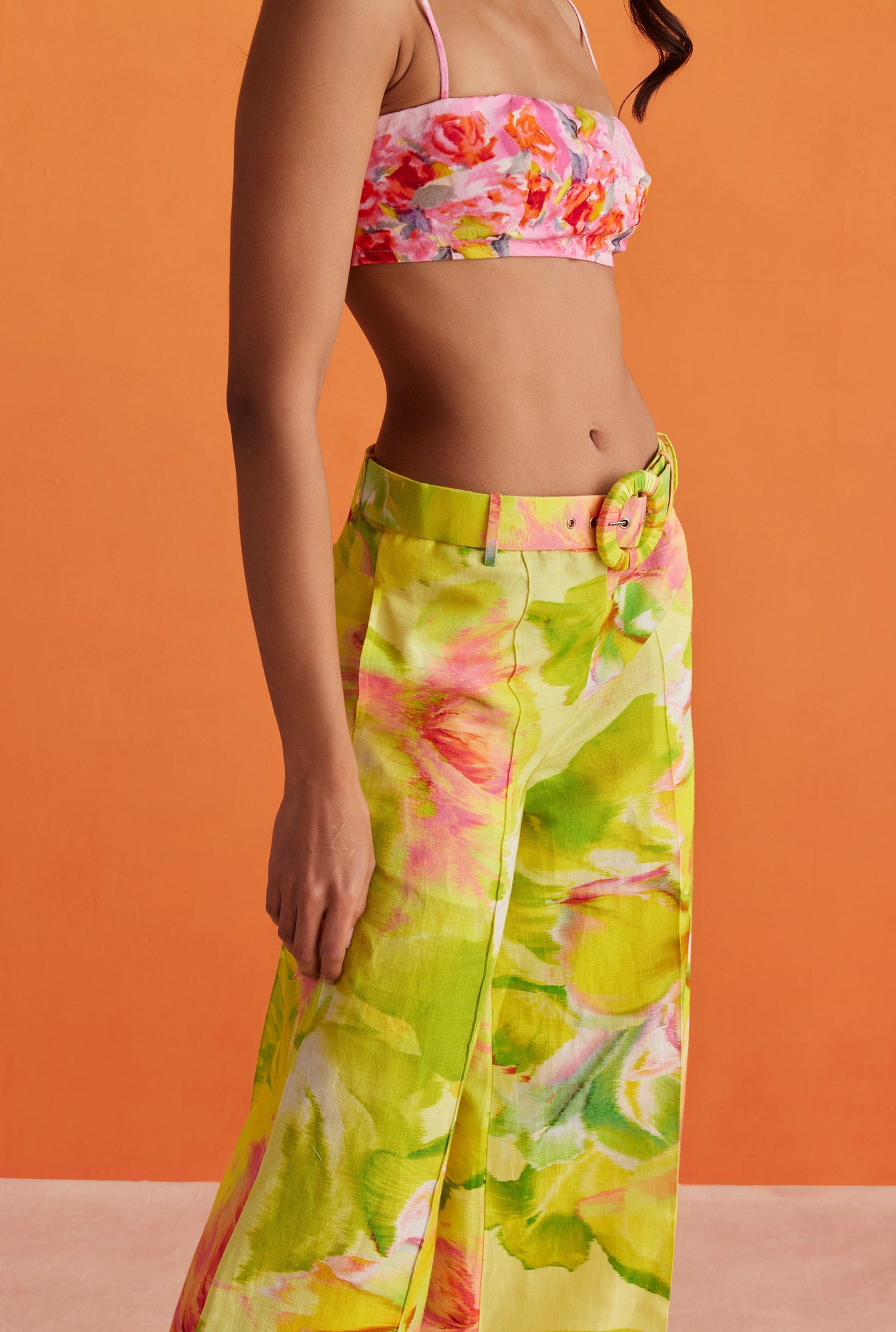 Hemant & Nandita | Rosa Floral Bandeau Top | Pink