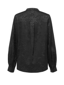 Silk Jacquard Shirt | Black