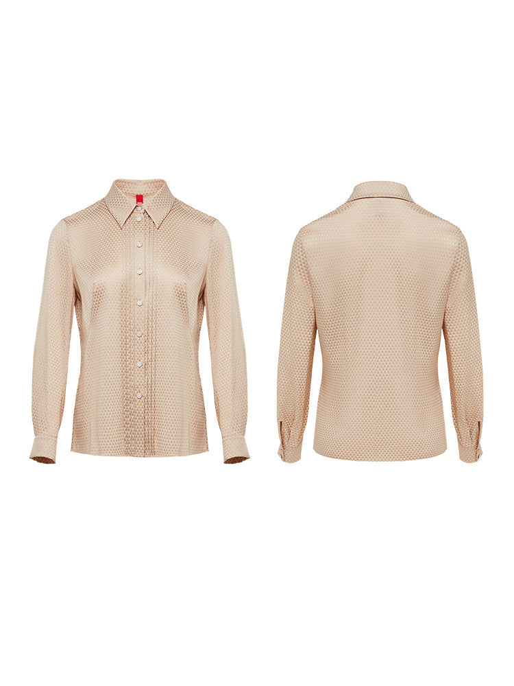 Silky Voluminous Blouse | Golden