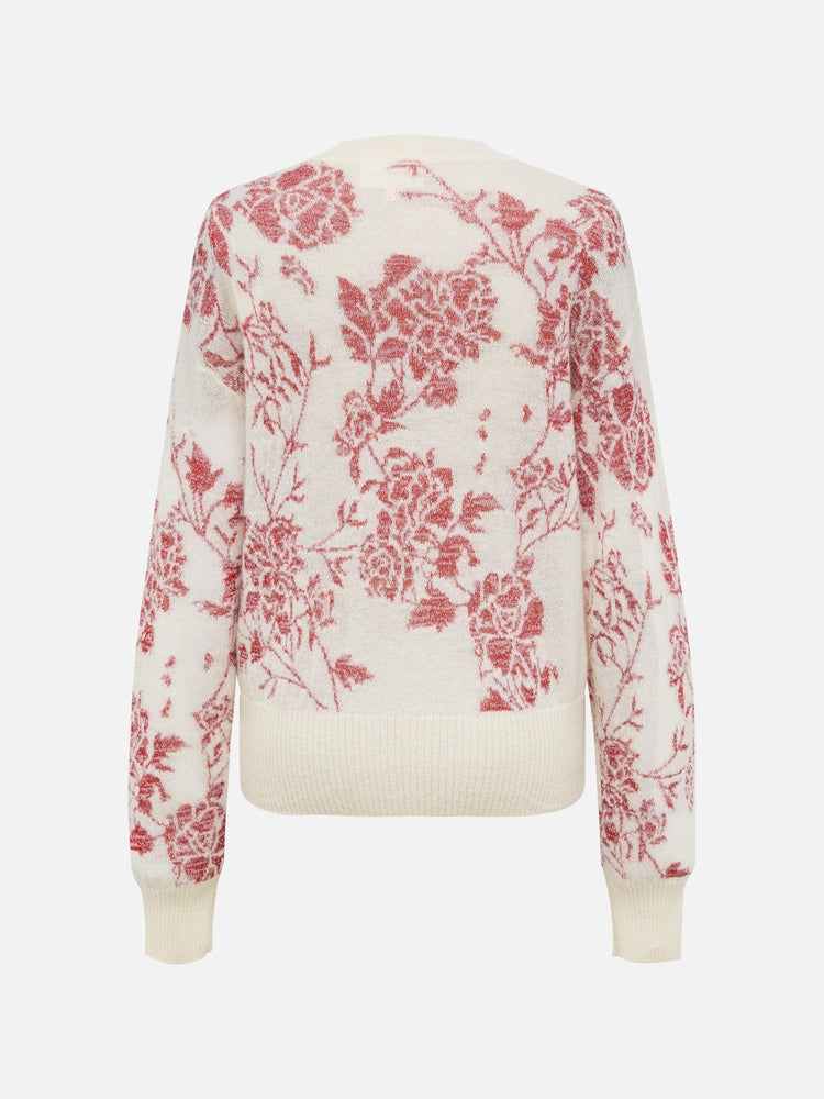 Mohair Crew Neck Sweater | Beige