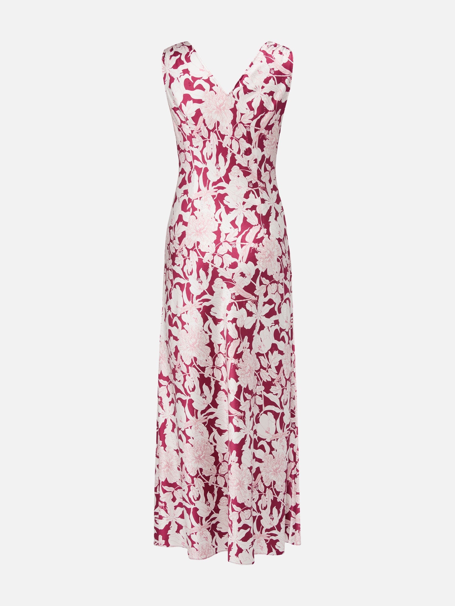 Silk Printed Dress | Red