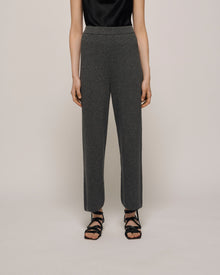 Womens | Keira Ribbed-Knit Pants | Graphite