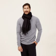 Unisex | Cleo Oversized Cashmere Scarf | Black