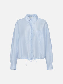 Lustrous Shirt Top | Blue