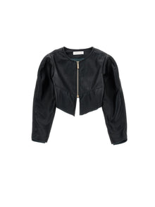 Girls | Coated Fabric Jacket | Black