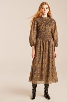 Ruched Neck Dress | Washed Black Combo