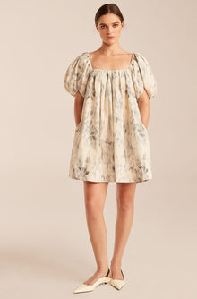 Whisper Rose Tulip-Sleeve Dress | Silver Combo