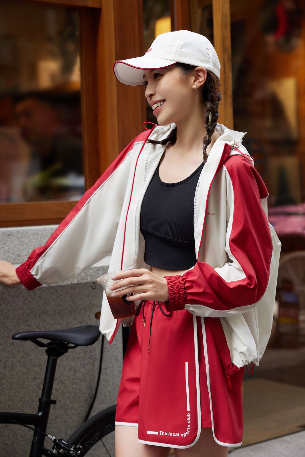 Color Block Sports Jacket | Beige