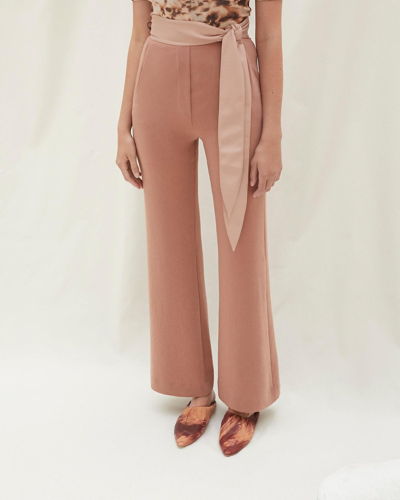 Womens | Cecilia Fabric Block Pants | Terra