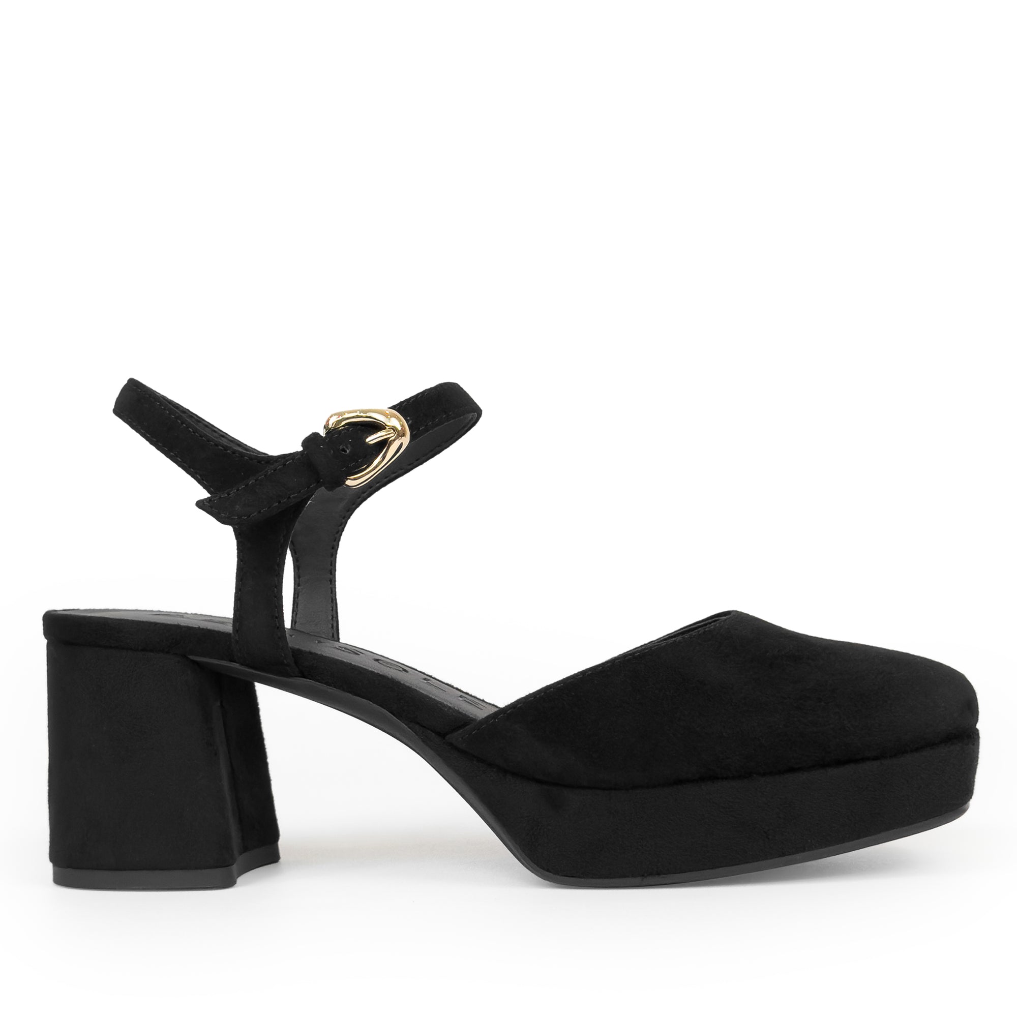 Soir Dress Platform | Black Kid Suede