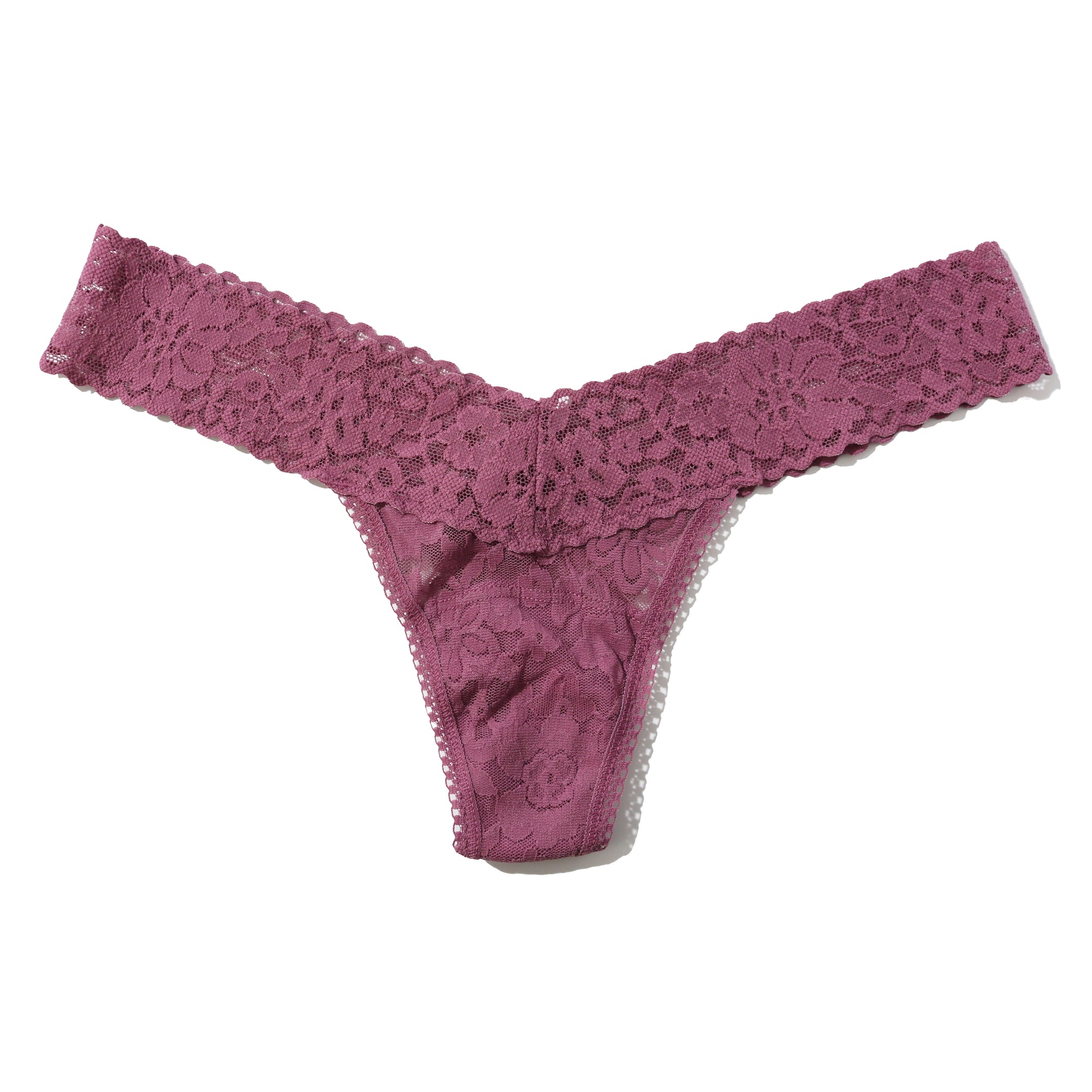 Daily Lace Low Rise Thong | Grape Jelly