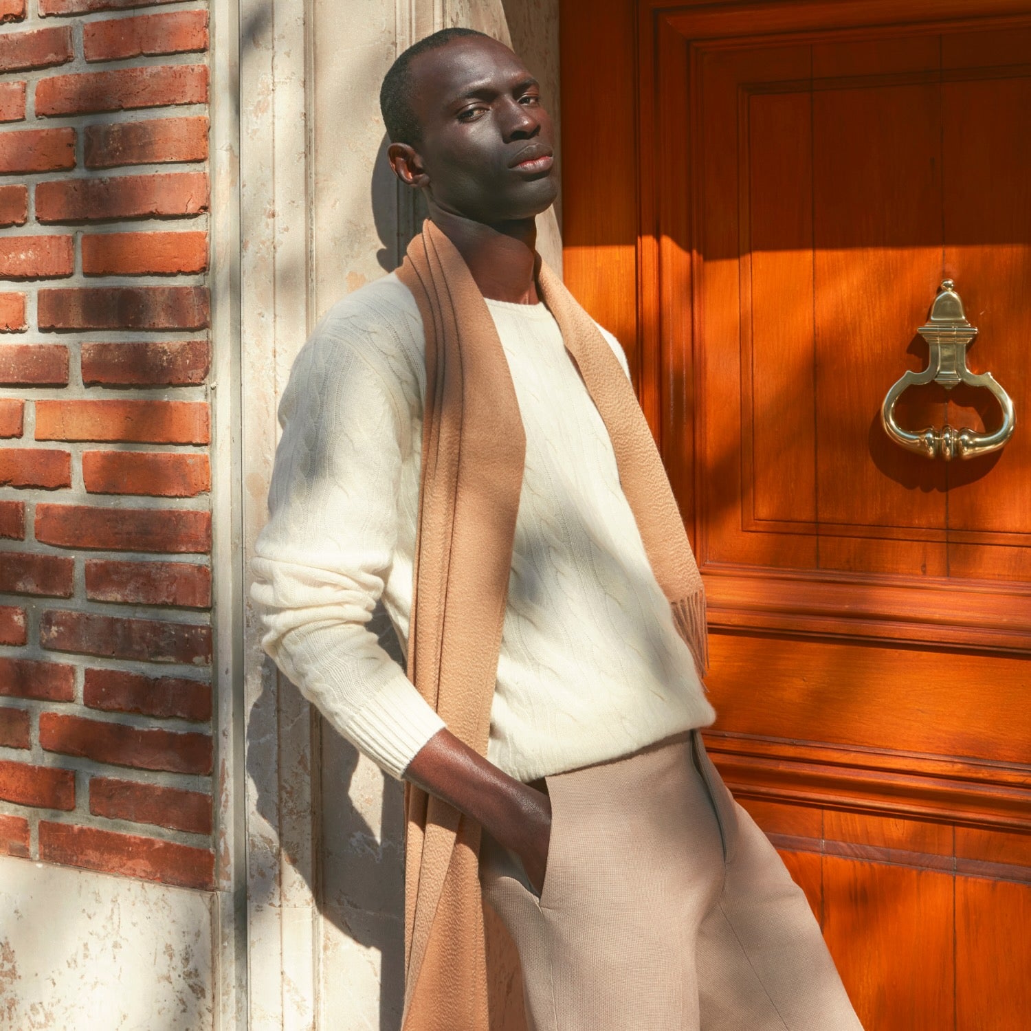 Unisex | Casey Cashmere Scarf | Camel