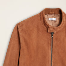 Mens | Chase Suede Bomber Jacket | Camel