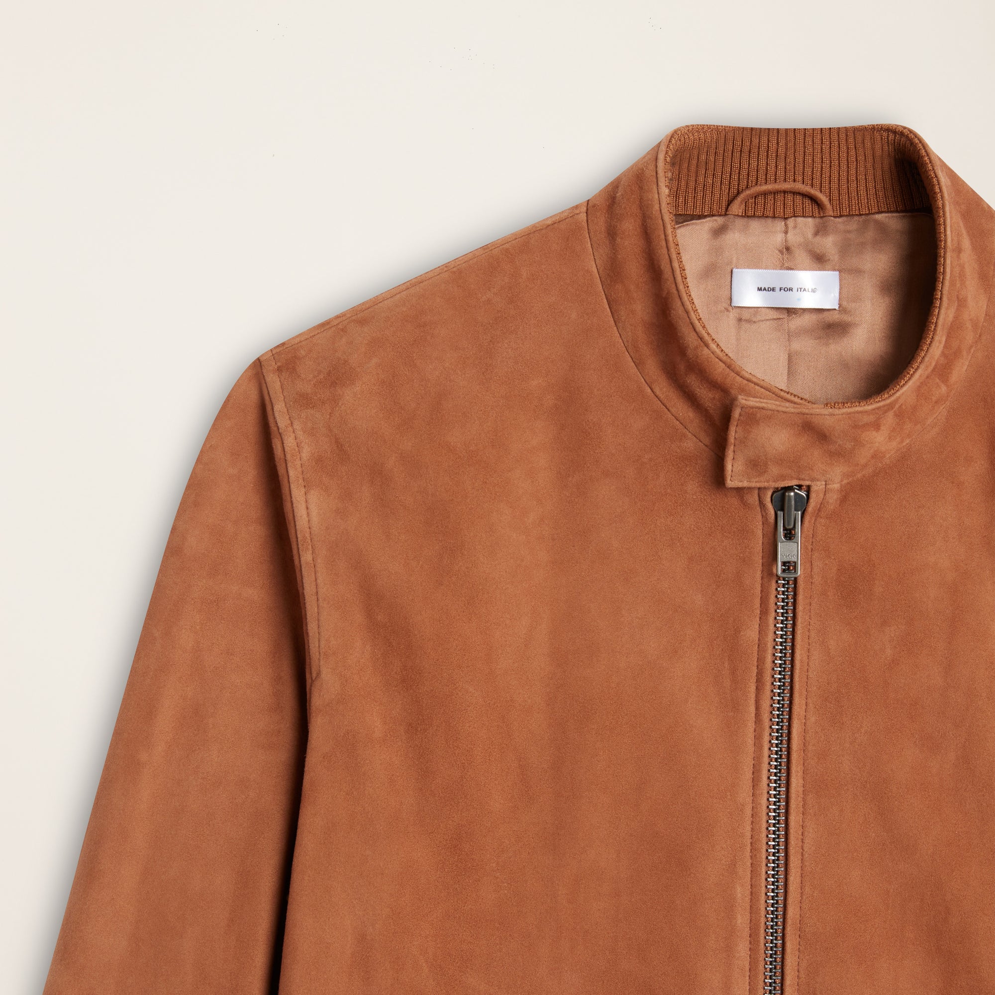 Mens | Chase Suede Bomber Jacket | Camel