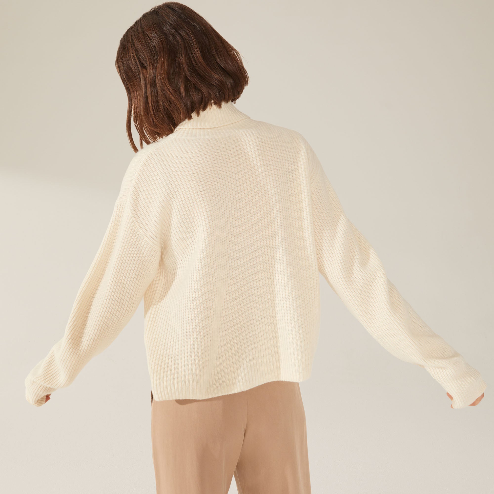 Womens | Ellie Chunky Cashmere Turtleneck | Ivory