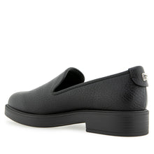 Poisy Tailored Loafer | Black Faux Tumbled