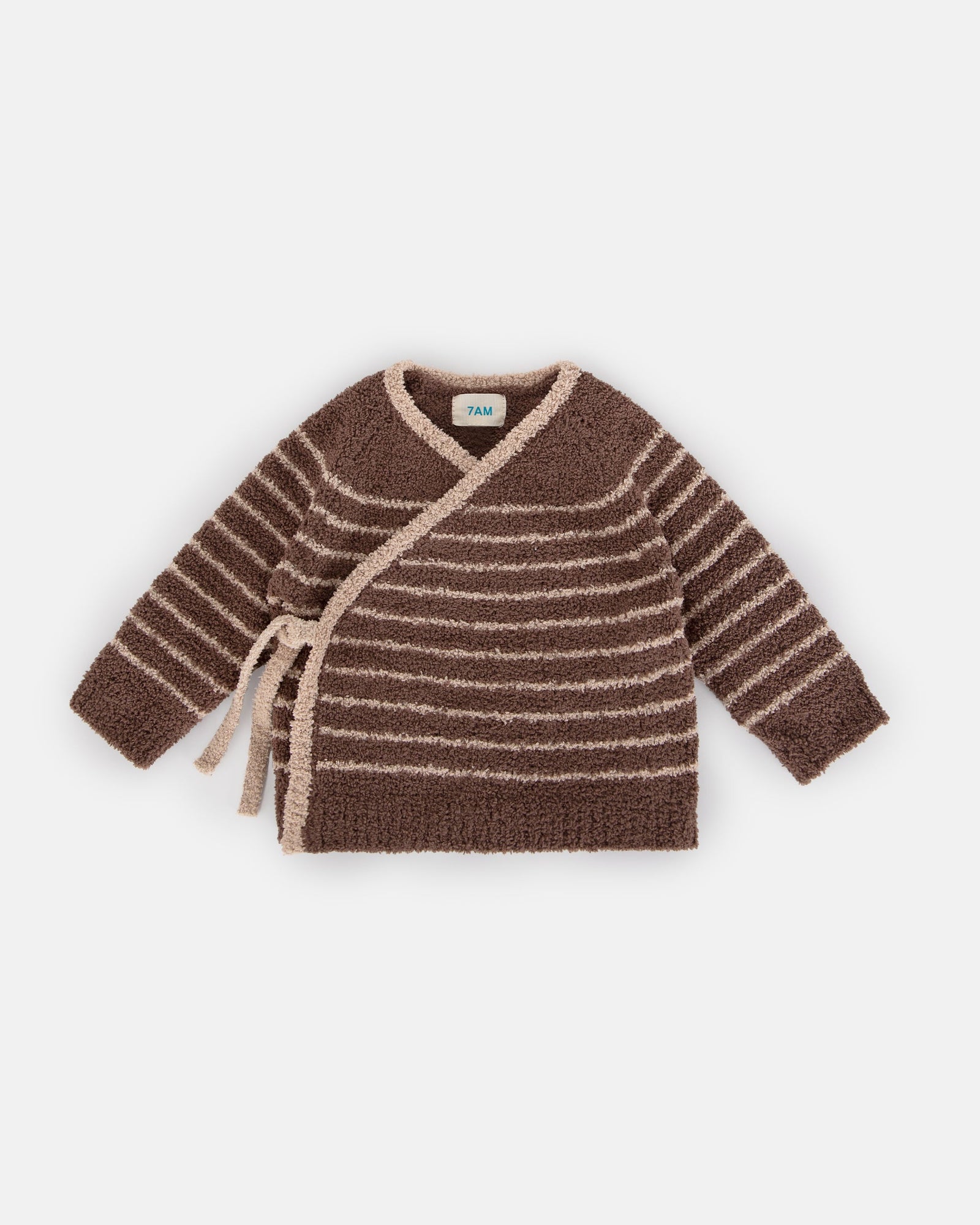 Wrap Top Striped - Fuzzy | Choco & Pecan