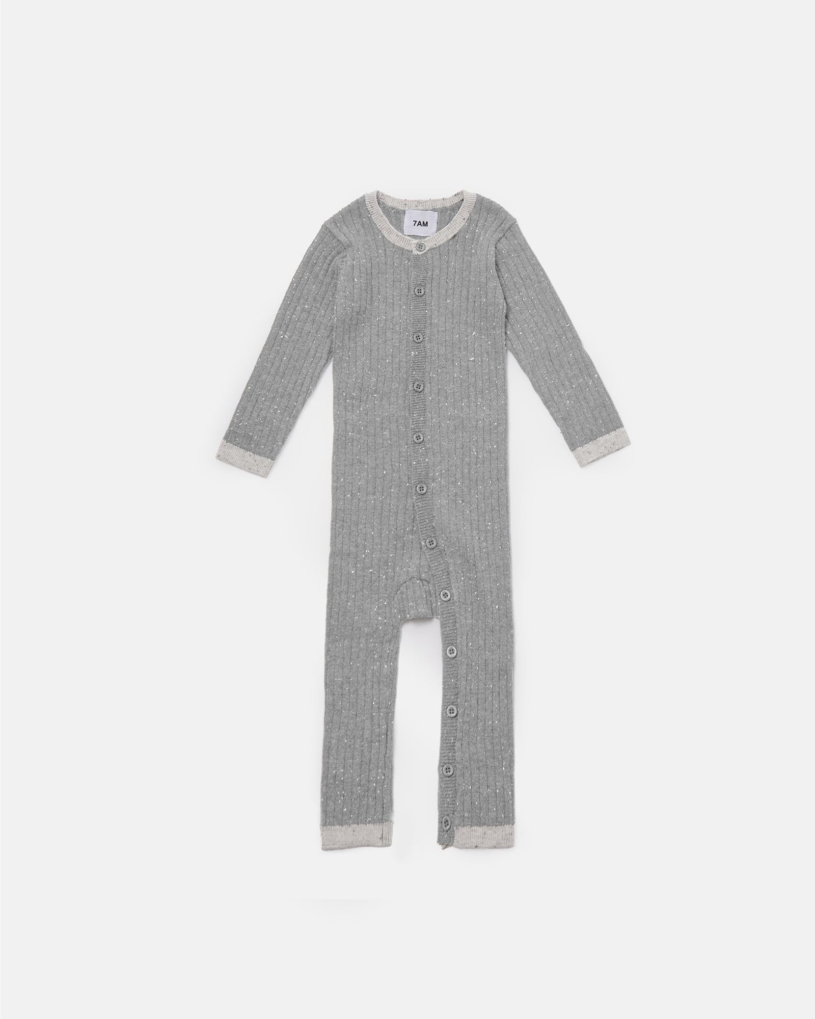 Long Sleeve Jumpsuit No Footie - Hug Me | Heather Grey