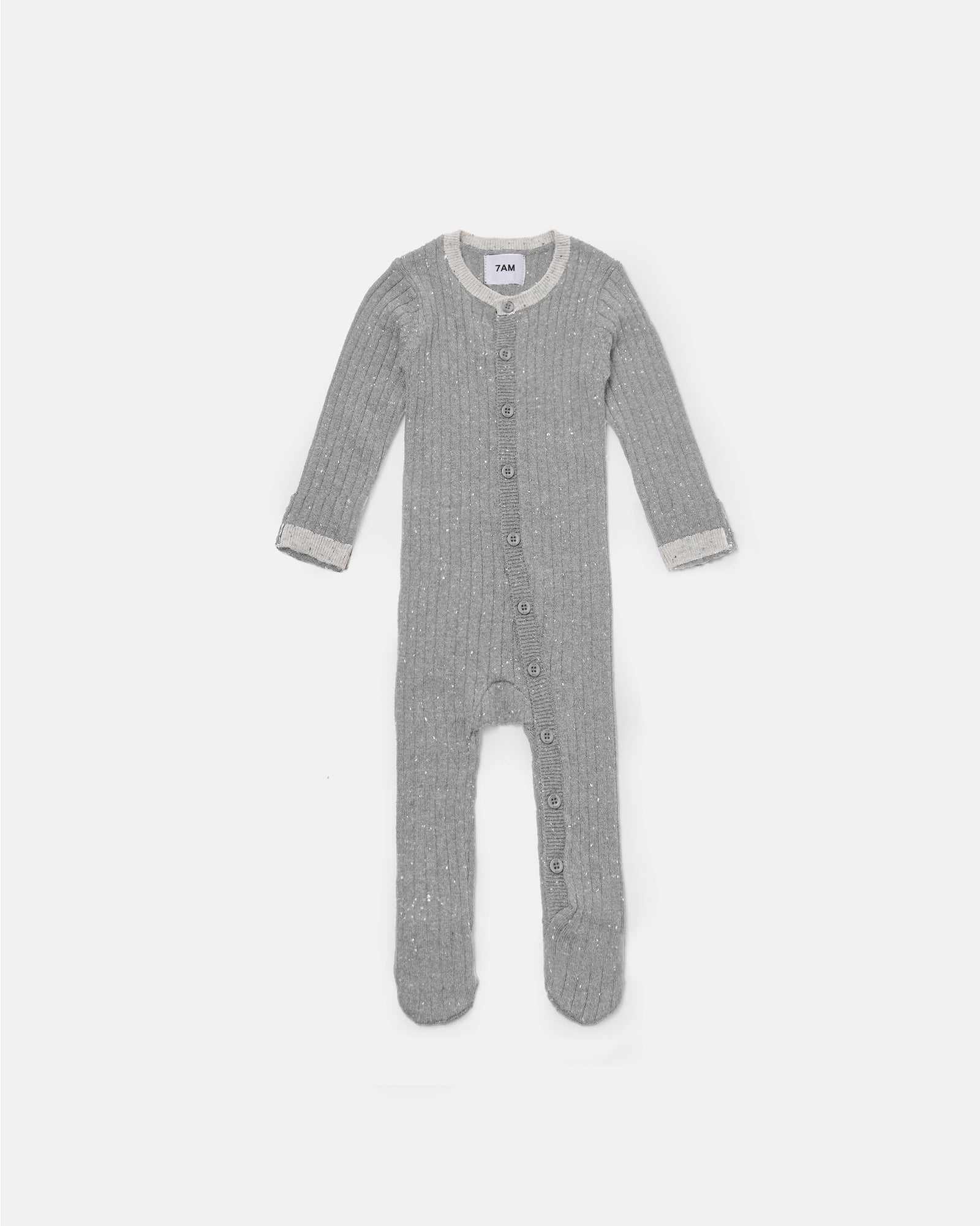 Long Sleeve Jumpsuit Footie - Hug Me | Heather Grey