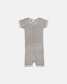 Short Sleeve Romper - Hug Me | Heather Grey