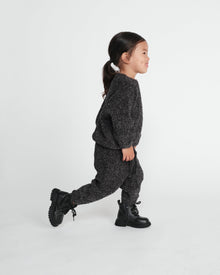 Boxy Sweater - Fuzzy | Black Melange