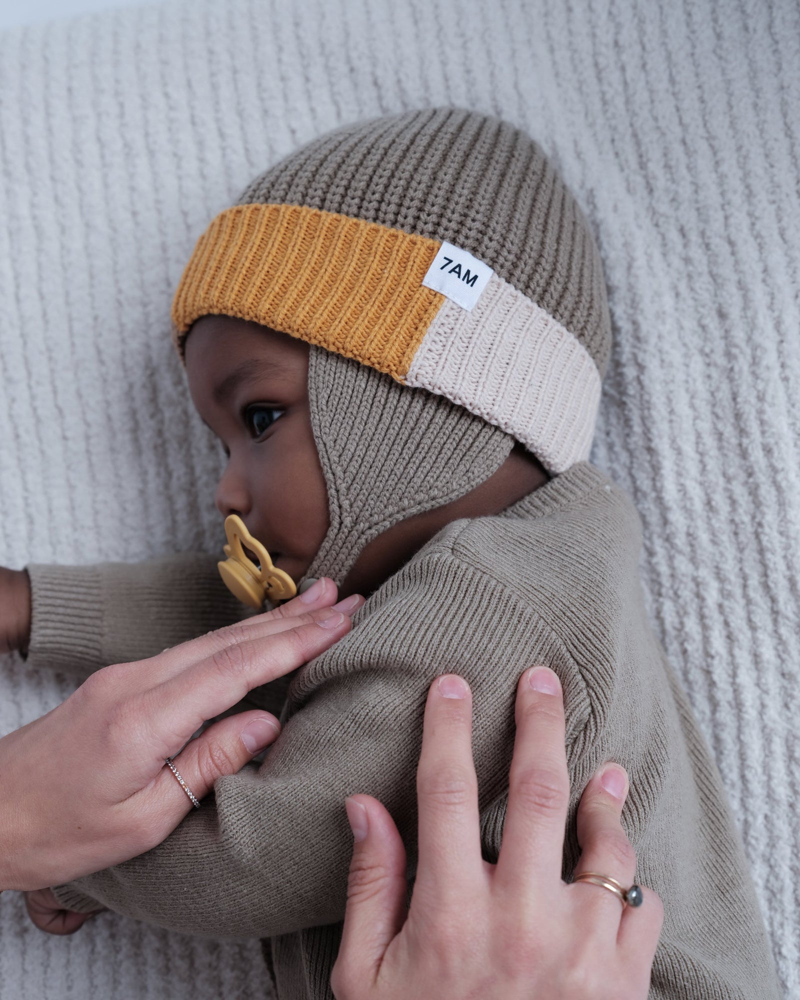 Beanie Ear Flap - Chunky | Olive Multicolor