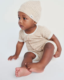 Short Sleeve Romper - Hug Me | Heather Grey