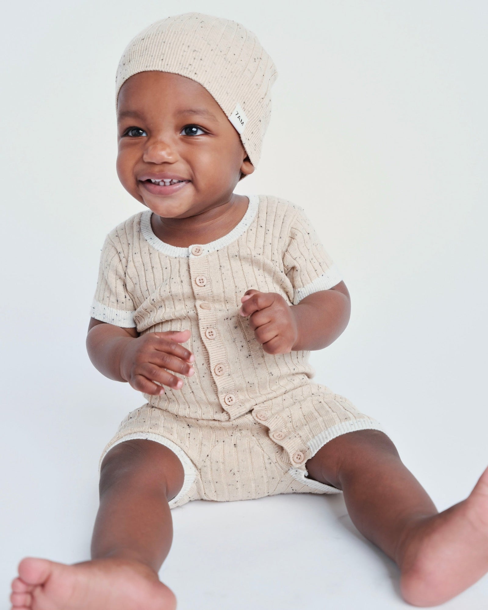 Short Sleeve Romper - Hug Me | Heather Grey