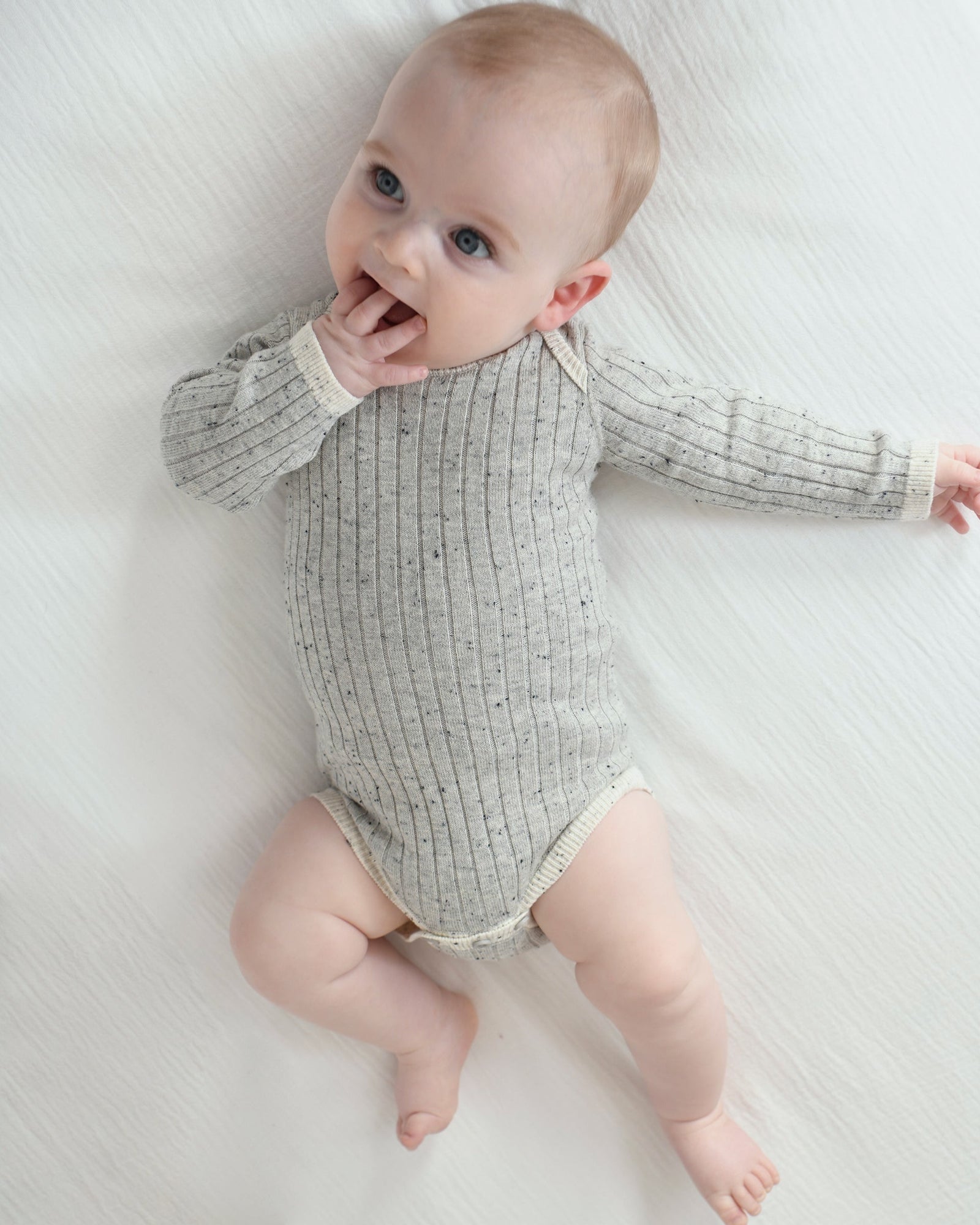 Long Sleeve Bodysuit - Hug Me | Black Melange